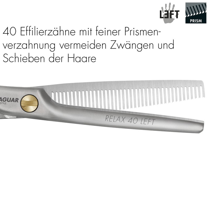 JAGUAR Pre-Style Relax 40 Left Handed Modelling Scissors with 40
