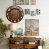 Rustic Wood Wall Clock Large Farmhouse Decor 10-Inch Wooden Wall