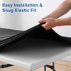 NALVXIN, 2 Packs, Fitted Tablecloth Black Card Elastic Spandex Table