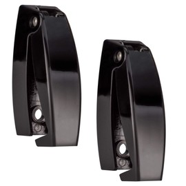 RecPro Black RV Rounded Baggage Door Catch Latch Compartment Hardware Clips | Latches 16343-23 (2 Pack)