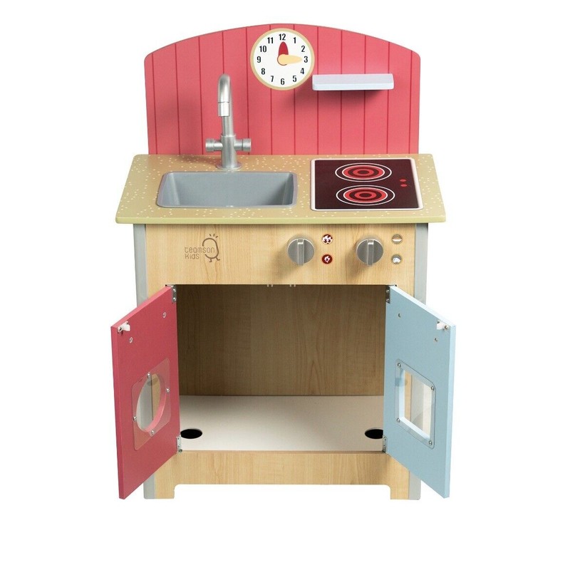 Teamson Kids Classic Wooden Play Kitchen, Multicolour, MDF/Plastic, TD-13595A