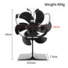 WuYan Stove Fan, Fireplace Tool with 6 Blades, No Electricity,