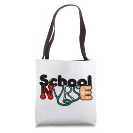 School Nurse Thermometer Bandaids Cute School Nurse Tote Bag