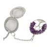 Tea Infuser Artificial Crystal Stone Tea Strainer Stainless Steel Diffuser