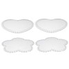 OHPHCALL 4pcs Yarn Basket Base Heart DIY for Crochet Transparent
