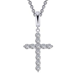 Lafonn Classic Sterling Silver Platinum Plated Necklaces (1.87 Cttw)