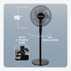 Hurricane Oscillating Pedestal Stand Fan, 12-Speed Cooling Unit, 16", Black