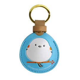 LamPlanning [Kinagani Shimaenaga] PU Leather Case, Keyring, Keychain, AirTag, AirTag Smart Tracker, Braun