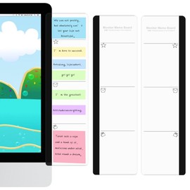 Office Desk Accessories 2pcs Multifunction Computer Monitor Memo Board - Office Supplies for Women Men Computer Sticky Note Holder Home Decor (Function Monitor Memo Board)