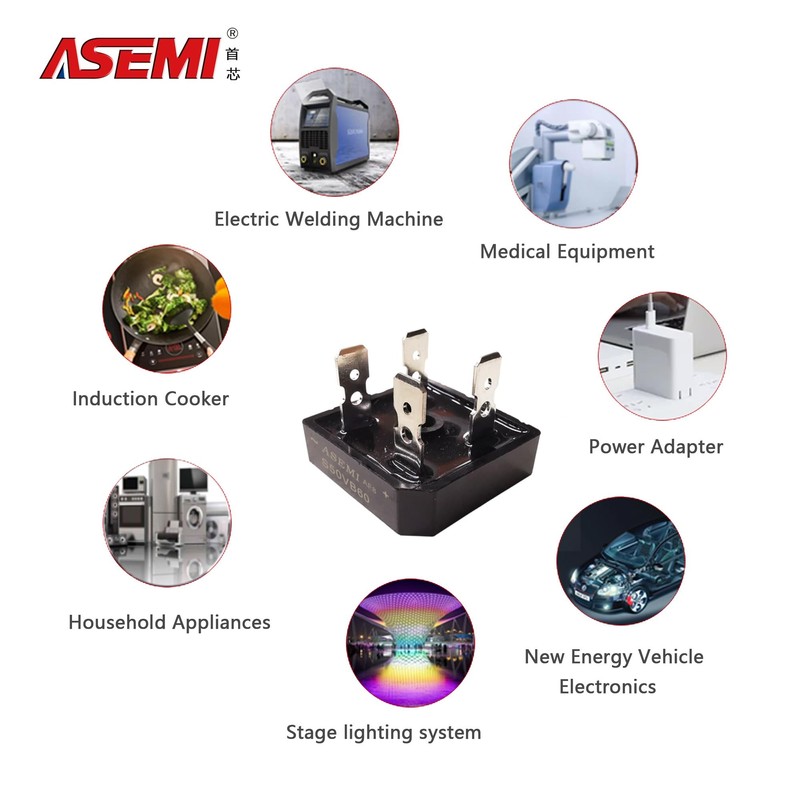 ASEMI S50VB60 Through Hole Single Phase 50A 600V Bridge Rectifier
