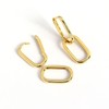 14K Gold Plated Convertible Paperclip Link Hoop Earrings for Women,