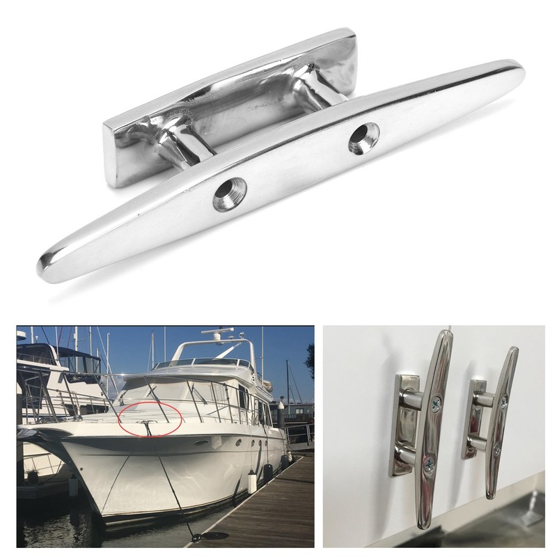 5in Boat Low Flat Cleat 316 Stainless Steel Marine Ship
