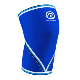 Rehband 7051 Classic 7mm V-Knee-Sleeve for Weightlifting, Competition Grade Powerlifting Knee Sleeve, Compression Sleeve for Crossfit, Squats, Gym, Colour:Blue, Size:Large