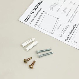 2 Qty, Blinds Installation Screws, Ceiling or Wall Mount, Drywall Anchors with Screws, Includes 2 Tapping Screws