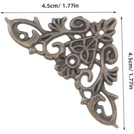 Protectores de Esquinas Metálicos Vintage 20 Piezas, Tamaño Grande 33x64 Mm, Color Bronce Antiguo, Protectores de Borde para Cajas de Madera, Álbumes, Muebles y Baúles,