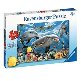 Ravensburger Caribbean Smile - 60 Piece Jigsaw Puzzle for Kids | Unique Piece Design | Anti-Glare Surface | Skill-Building, Fun Activity