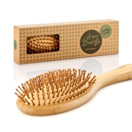bambuswald© Sustainable hair brush, 100% bamboo, anti-static natural bristles, brush optimal hair care, natural comb for strong hair, whether curly, long or short, combing without hair breakage