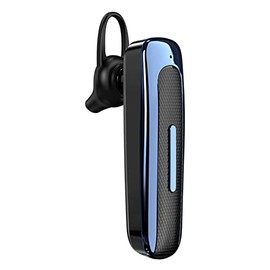 Risegun Bluetooth Headset, Wireless Hands-Free Headset In-Ear Single Headphones with Noise Cancelling for Driving, Business, Office (Blue)