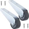 Hzopcw 2pcs Gate Caster Wheels Replacement, Non-Slip Rubber Swivel Wheels,