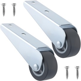 Hzopcw 2pcs Gate Caster Wheels Replacement, Non-Slip Rubber Swivel Wheels, Directional Casters for Garden Gates Furniture Sofa Tables Bookshelves