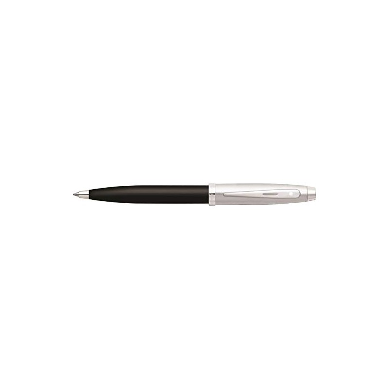 Sheaffer 100 - Refillable ballpoint pen, glossy black and chrome,