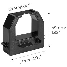 2 Pack Ribbon Cartridge fit for Amano MRX-35, BX-1500, BX-1600, Deli 3941/3942/AS1000 – Compatible Black Ink Punch Time Clock Replacement for CE-31925