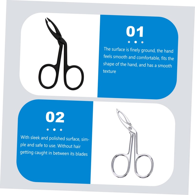 TOVINANNA 6pcs Eyebrow Clamp Tool Stainless Steel Tweezers Tools for