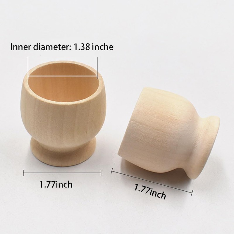 Wooden Egg Cups 4 Egg Cups Boiled Egg Holder Easter
