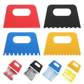 Andibro 4Pcs Texture Tools for Plaster Art Paint Scrapers Kit for Arts and Crafts DIY Graffiti Oil Painting and Drawing Play for Texture Art on Canvas Putty Scraper for Art