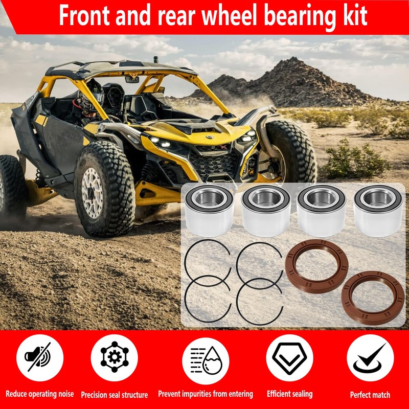 BIGLKNM Front & Rear Wheel Bearing Seal Kit for Can-Am