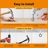 50 PCS Q-Hanger Hooks with Safety Buckle, Windproof Screw Wall