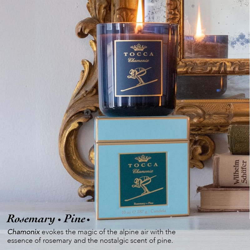 TOCCA Chamonix 10oz Candle - Rosemary & Pine Scented, Hand
