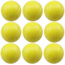 Gobesty Soft Foam Tennis Balls, 9 Pcs Foam Balls High Bounce Soft Balls Indoor Outdoor Sports Sponge Tennis Balls for Kids Boys & Girls And Adults (Yellow)