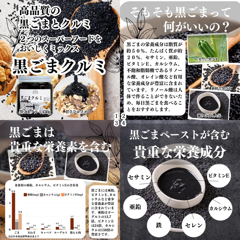 Natural Health Company Black Sesame Walnut 15.9 oz (450 g)