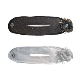 2 Pieces Flower Hair Styling Tools, Women's Hair Accessories, Elegant Hair Accessories, Hair Accessories, Dressing Accessories, Creative Hair Accessories (Black, Grey)