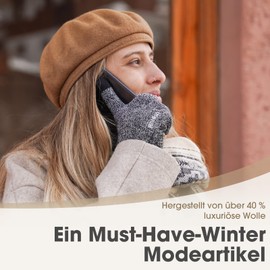 Rahhint Winter Gloves for Men and Women, Touchscreen Thermal Gloves, Warm Wool Knitted Gloves