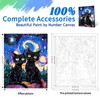 FILASLFT Paint by Numbers for Adults Beginner Two Black Cats,Starry