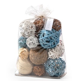 ANDALUCA Orange Decorative Vase Filler Bag with Mini Pumpkins, Orbs, Balls & Flowers Bowl Filler Decor (Pumpkin Orange)