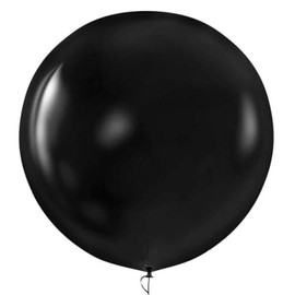 Happium - 36 Inch Latex Balloons in Assorted Colours, Pack of 6 (Black)