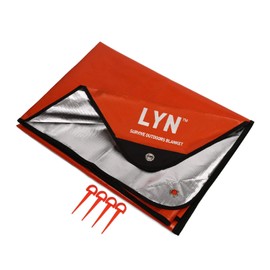 LYN 5.0 Heavy Duty Thermal Blanket Emergency Blanket Survival Gear Waterproof Insulated Blanket Emergency Tarp for Camping, Hiking, Bushcraft