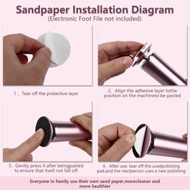 80-180 Grit Replacement Sandpaper Pad 1.7 inches Disks Discs for Electric Foot File Callus Remover Machine1 Box(60pcs) (180Grit)