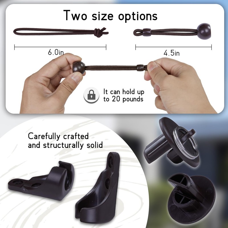 Lihopefe New Bungee kit + end Cap, Universal Replacement Installation