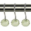 BH Home & Linen Crystal Green Orbit 12 Shower Curtain
