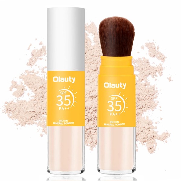 firstfly Mineral Sunscreen Setting Powder, SPF 35 Brush Sunscreen Powder
