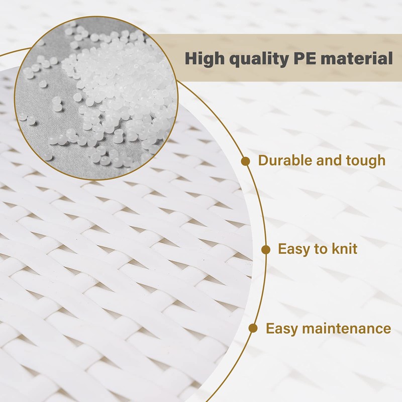 FAMMOM Wicker Repair Material， Flat Synthetic Rattan Weaving Material Plastic