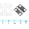 2/4 Pcs Marine Grade Square Cast Strap Hinge ，Heavy Duty