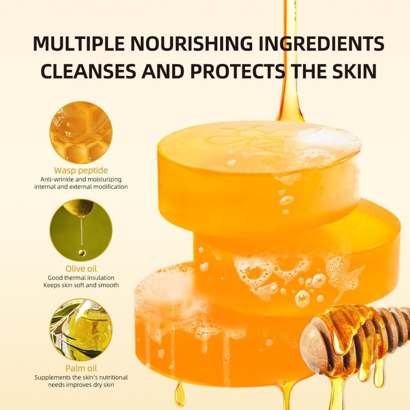 2pcs Bee Venom peptide Essential Oil Handmade Soap Reduces Dark