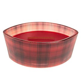 WoodWick Large Red Plaid Crimson Candle