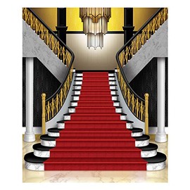 Beistle Grand Staircase Insta-Mural Photo Op, 5' x 6', Multicolored