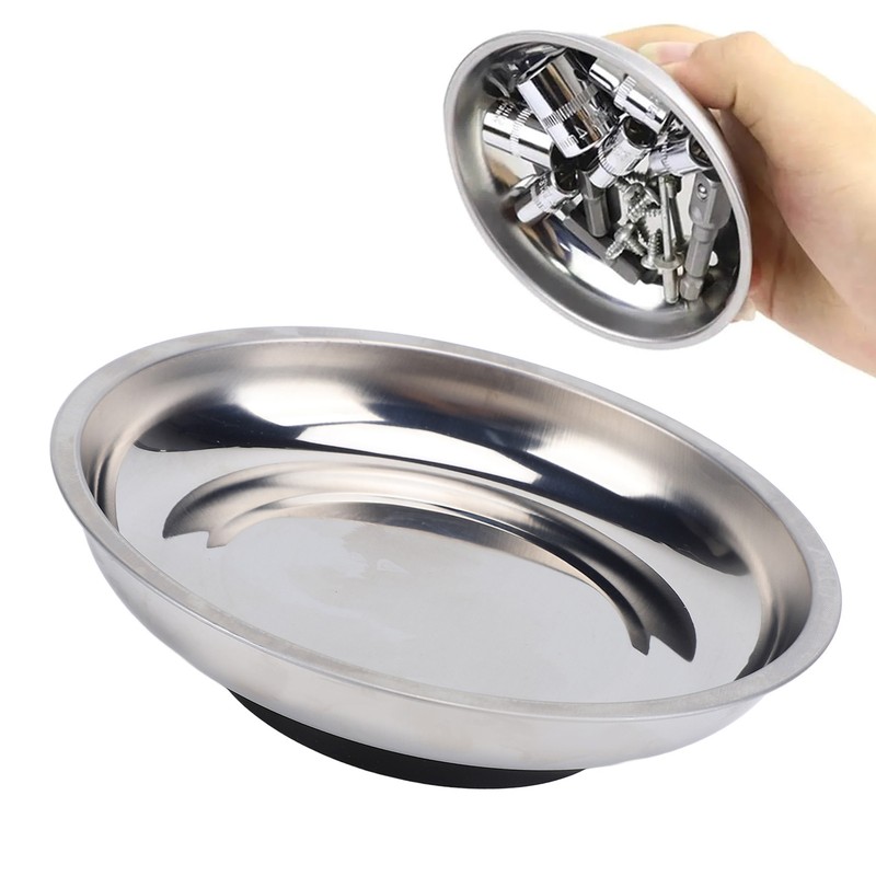 150mm Round Magnetic Parts Tray Stainless Steel 1000 to 1200